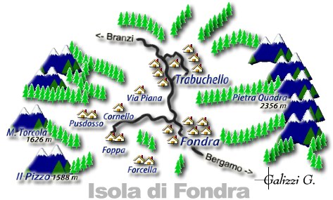 Cartina Isola di Fondra